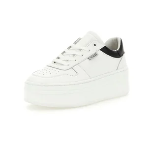 Damskie Sneakersy GUESS LIFET FL6LIFLEA12-WHBLK – Biały - Półbuty damskie - miniaturka - grafika 1