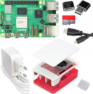 Raspberry Pi 5 8 GB zestaw startowy karta SD 64 GB 4K nowy komputer - Komputery jednopłytkowe - miniaturka - grafika 1