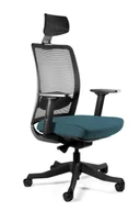 Fotele i krzesła biurowe - Fotel biurowy, ergonomiczny, Anggun, steelblue, czarny - miniaturka - grafika 1