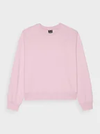 Bluzy sportowe damskie - Damska bluza dresowa nierozpinana bez kaptura 4F 4FWMM00TSWSF1765 - różowa - miniaturka - grafika 1