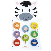 Tablice dla dzieci - VIGA Układanka panel ścienny - Zebra V50681 - miniaturka - grafika 1