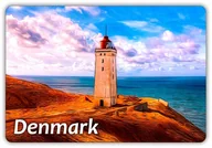 Magnesy - DANIA - Latarnia morska - Danmark - Królestwo Danii - Magnes na lodówkę - miniaturka - grafika 1