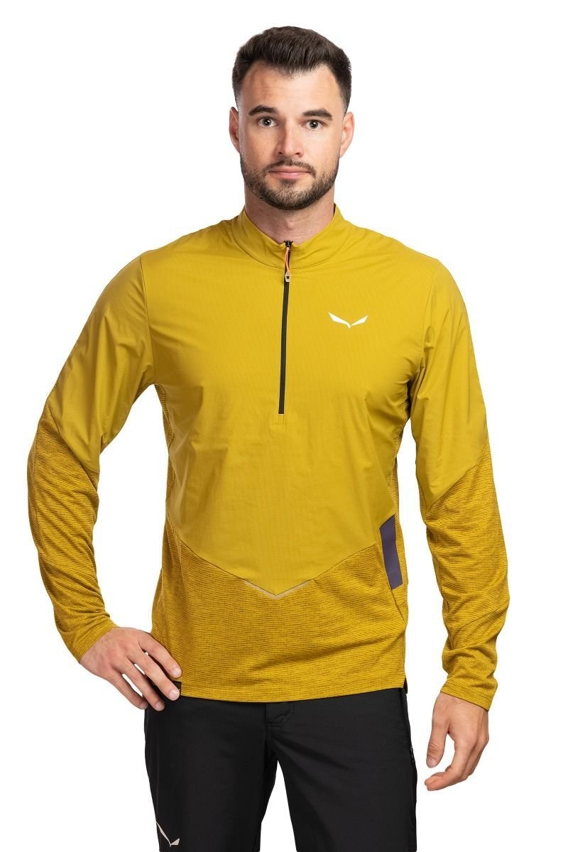 Salewa Koszulka trekkingowa męska Pedroc Dry Wind HZ Tee żółta 50_L