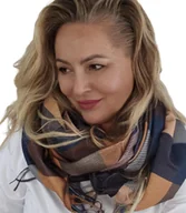 Apaszki i szaliki damskie - Szal szalik Chusta frędzle ciepły w kratę miękki gładki 175x75 cm - miniaturka - grafika 1