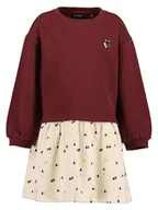 Sukienki i spódniczki dla dziewczynek - Blue Seven Sukienka dresowa w kolorze czerwono-beżowym - miniaturka - grafika 1