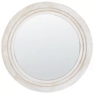 Lustra - Okrągłe lustro ścienne ø 60 cm złamana biel DELICIAS - miniaturka - grafika 1