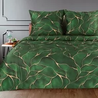 Pościel - Eurofirany Pościel satynowa 160x200 zielona złota w pudełku Gift - miniaturka - grafika 1