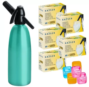 Saturator syfon do wody ART Quick Soda 1 l miętowy + 50 naboi + 5 kostek lodu - Saturatory - miniaturka - grafika 1