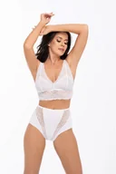 Komplety bielizny - Figi Damskie Z Wysokim Stanem I Koronką Babell Kod 174 Białe  3Xl - miniaturka - grafika 1