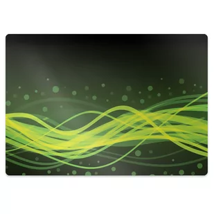 Mata pod fotel biurowy Zielone paski 120x90 cm - Podnóżki, podpórki, podkładki - miniaturka - grafika 1