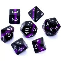 Komplet kości RPG - Minerały - Ametyst Rebel - Akcesoria do gier planszowych - miniaturka - grafika 1