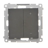 Wyłączniki światła i elektryczne - Kontakt Simon Ściemniacz do LED ściemnialnych klawiszowy Simon 55 - czarny mat - miniaturka - grafika 1