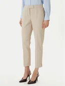 Spodnie damskie - BOSS Spodnie materiałowe Tapria 50556341 Beżowy Slim Fit - miniaturka - grafika 1