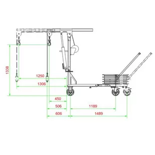 Mini żuraw (udźwig: 400 kg, wysokość haka od ziemi: 2466 mm) 00081560 - Wyposażenie gospodarstwa rolnego - miniaturka - grafika 2