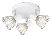 Lampy sufitowe - Candellux Lampa sufitowa reflektorek FLY PLAFON PLAFON 3X40W E14 BIAŁY CHROM 98-61980 - miniaturka - grafika 1