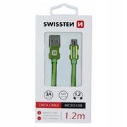 Kable USB - Kabel Swissten Micro Usb 1,2M Green - miniaturka - grafika 1