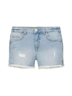 Spodenki damskie - TOM TAILOR Destroyed szorty jeansowe dla dziewczynek, 10118 - Used Light Stone Blue Denim, 176 cm - grafika 1