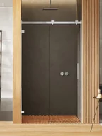 Ścianki i drzwi prysznicowe - Drzwi prysznicowe New Trendy Softi X 100x200 wnękowe chrom transparentne prawe EXK-5248 - miniaturka - grafika 1