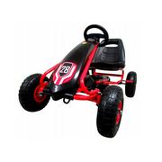 Jeździki dla dzieci - Gokart G4 RÓŻOWY, pompowane koła, hamulec ręczny - miniaturka - grafika 1