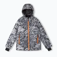 Kurtki narciarskie - Kurtka narciarska dziecięca Reima Tirro biało-czarna 5100075B-9992 128 - miniaturka - grafika 1