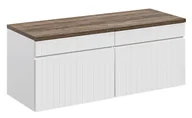 Szafki łazienkowe - Szafka łazienkowa z blatem, Iconic, 120x46x46 cm, biały, mat - miniaturka - grafika 1