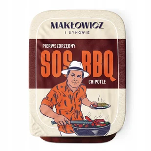 Makłowicz i Synowie Sos BBQ chipotle mini 120 g - Majonezy i dressingi - miniaturka - grafika 1