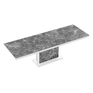 Stoły - Stół rozkładany MODICA Venatino Dark HG + Venatino Dark HG + Biały HG - miniaturka - grafika 1
