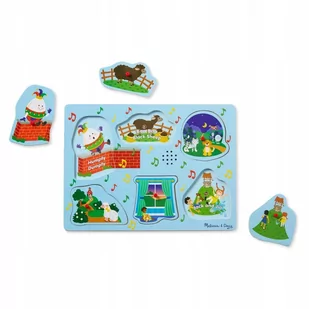Melissa & Doug Drewniana dźwiękowa układanka Piosenki 10737 - Układanki dla dzieci - miniaturka - grafika 1