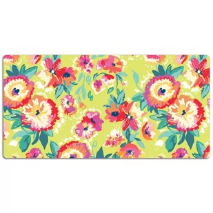 Mata z nadrukiem na biurko Kwiatowy Ogród 120x60 cm, Dywanomat - Podkładki na biurko - miniaturka - grafika 1