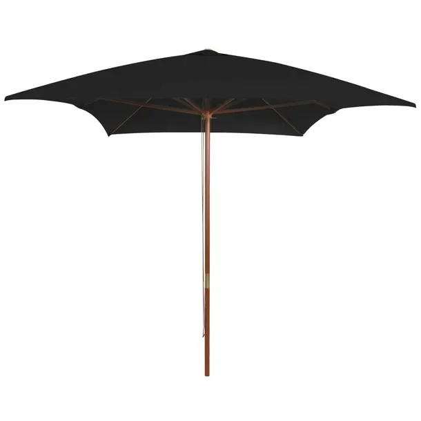Parasol drewniany UV 200x300x250 cm czarny
