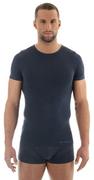 Koszulki męskie - Brubeck, Koszulka męska, Comfort Wool, granatowy, rozmiar M - miniaturka - grafika 1