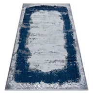 Dywany - Dywan CORE A004 Ramka, Przecierany - Strukturalny, dwa poziomy runa, / szary niebieski 140x190 cm - miniaturka - grafika 1
