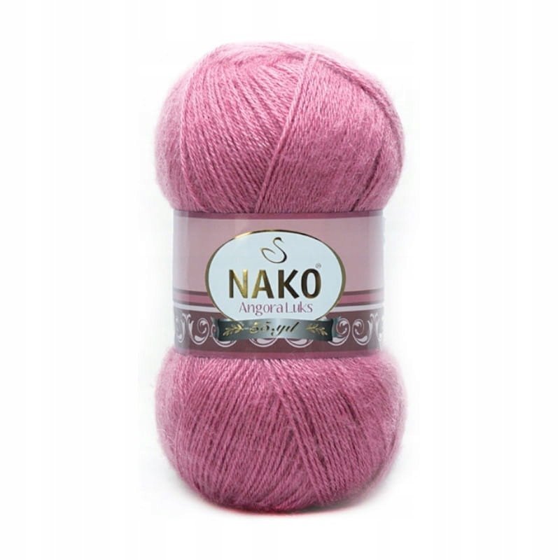 Włóczka NAKO ANGORA LUKS 100g kolor 6682 róż