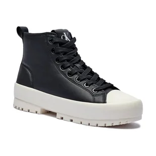 Calvin Klein Jeans Skórzane trampki - Trampki damskie - miniaturka - grafika 1