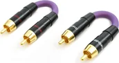Złącza, przejściówki, adaptery - Adapter AV Melodika RCA Cinch x2 - RCA Cinch x2 fioletowy - miniaturka - grafika 1