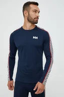 Bielizna sportowa męska - Helly Hansen longsleeve funkcyjny Lifa Active kolor granatowy gładki - miniaturka - grafika 1