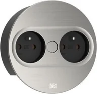 Gniazdka elektryczne - Bachmann BACHMANN TWIST 2 2xUTE 2.0m AEH okrągły optyczny ze stali nierdzewnej - miniaturka - grafika 1