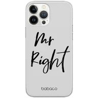 Etui i futerały do telefonów - Etui do Apple IPHONE 14 PRO MAX Mr Right 001 Babaco Nadruk pełny Szary - miniaturka - grafika 1