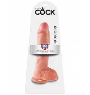 King Cock Penis dildo -  10 Inch with Balls Flesh - Sztuczne penisy - miniaturka - grafika 4