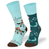 Skarpetki męskie - Kolorowe skarpetki asymetryczne, Skoki, 43/46 - miniaturka - grafika 1