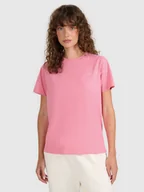 Koszulki i topy damskie - 4F T-shirt regular gładki damski - różowy XS - miniaturka - grafika 1