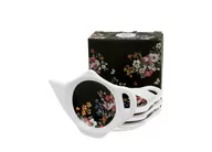 Pozostałe akcesoria kuchenne - Podkładki porcelanowe na torebki od herbaty DUO VINTAGE FLOWERS BLACK 4 szt - miniaturka - grafika 1