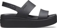 Klapki i japonki damskie - Crocs Crocs Brooklyn Low Wedge 206453-2EL Brązowe 38/39 - miniaturka - grafika 1