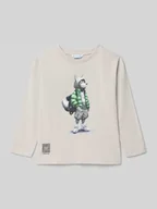 Koszulki dla chłopców - Bluzka o kroju regular fit z długim rękawem i nadrukiem z motywem - miniaturka - grafika 1