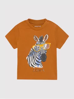Koszulki dla chłopców - Mayoral T-Shirt 1001 Brązowy Regular Fit - grafika 1