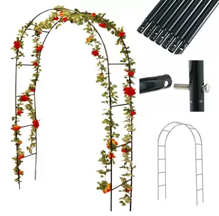 PERGOLA OGRODOWA KOLUMNA ŁUK NA KWIATY RÓŻE 240 CM - Kratki i pergole - miniaturka - grafika 1