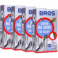 Moskitiery - 4x BROS SIATKA MOSKITIERA OKNO OWADY 130x150 BIAŁA - miniaturka - grafika 1