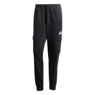 Spodnie męskie - adidas Mężczyźni ESSENTIALS FEELCOZY FLEECE CARGO PANT, black/white, L - miniaturka - grafika 1