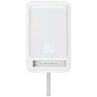 Powerbanki - Powerbank USAMS XM Series CD219 10000mAh Magnetic Wireless biały - miniaturka - grafika 1