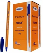 Długopisy - Paczka długopis Prymus niebieski 50 szt. - TOMA - miniaturka - grafika 1